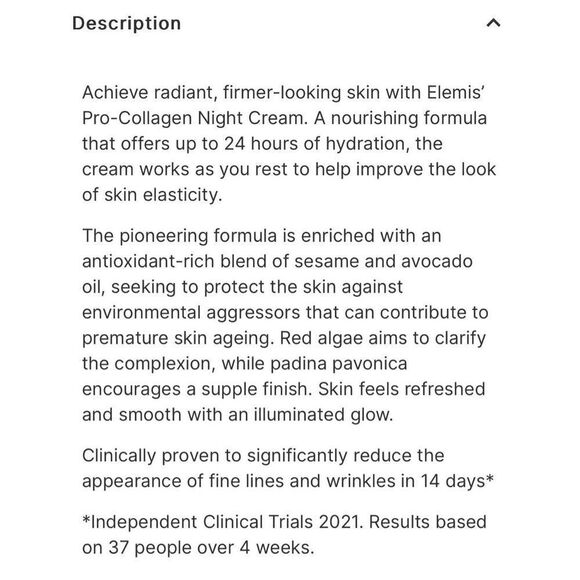ELEMIS SUPER SIZE  Pro Collagen Night Cream - Picture 2 of 3